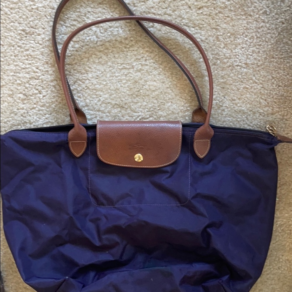 Large gently used purple Longchamp